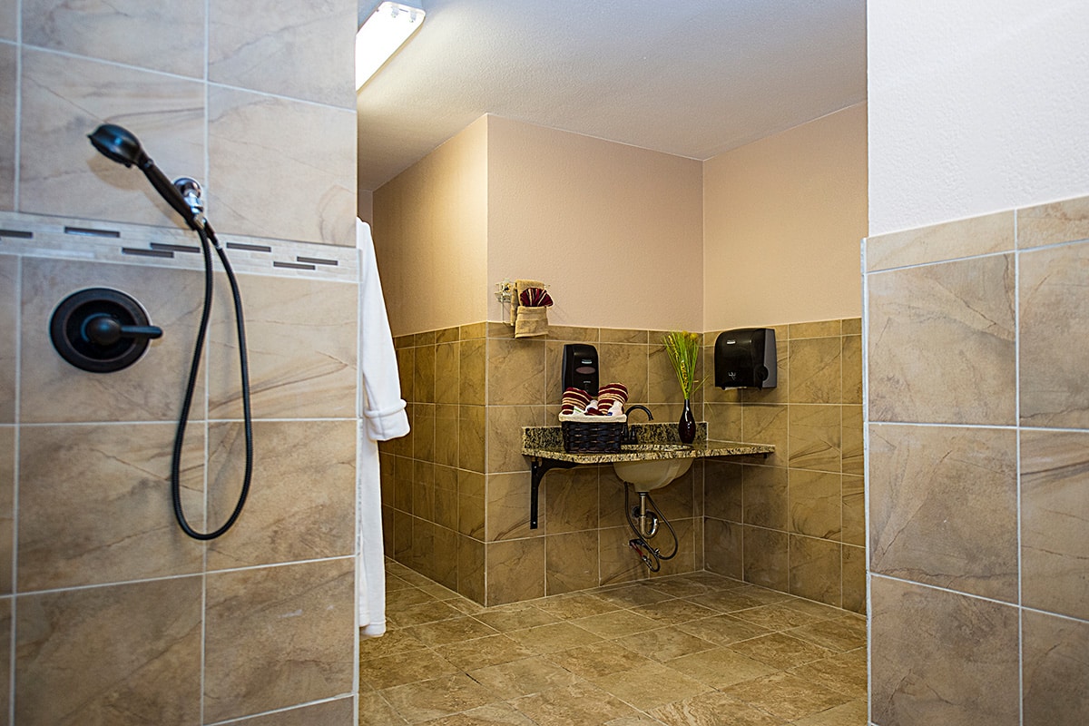 bathroom at Westwood Post Acute facility
