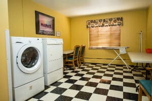 laundry room Westwood Post Acute facility