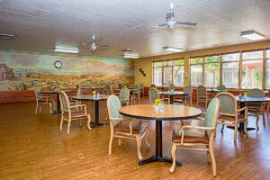 common dining area Westwood Post Acute facility
